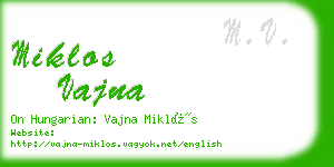 miklos vajna business card